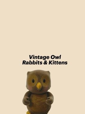 Calico Critters Vintage Owl + Kittens & Baby Rabbits 🐇